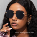 New Retro polygon Sunglasses women's fashion European and American metal small frame sunglasses